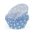Regency Polka Dot Mini Baking Cups Blue & White 40pce
