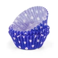 Regency Polka Dot Mini Baking Cups Cobalt Blue & White 40p