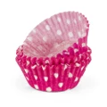 Regency Polka Dot Mini Baking Cups Pink & White 40pce