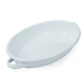 Falcon Enamel Oval Pie Dish With Handle 18cm White