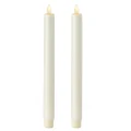 Liown Moving Flame Tapered Candle Ivory 30cm Set 2pce