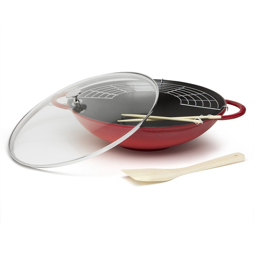 Staub Wok Cherry Red 37cm/5.7L