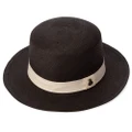 Panama Hats Boater Large Black