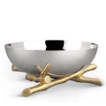 L'Objet Bambou Bowl Stainless Steel & Gold Plated 30cm