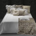 Roberto Cavalli New Gold Bed Sheet King White Set 4pce