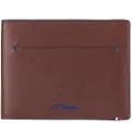 Dupont Line D Leather Wallet With 7 Card Slots Brown