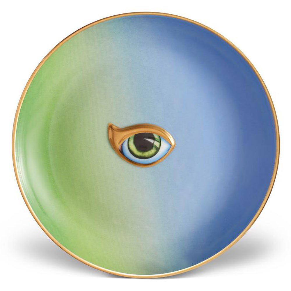 L'Objet Lito Eye Canape Plate Green Blue
