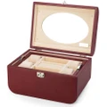 Renzo Leather Jewellery Box Burgundy