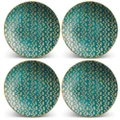 L'Objet Fortuny Tapa Canape Plate Teal Set 4pce
