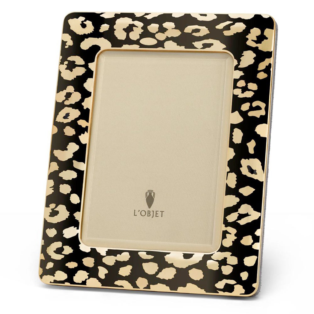 L'Objet Leopard Plated Frame Gold 20x25cm