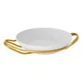 Sambonet New Living S.S Rice Holder w/Porcelain Gold