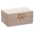 Flair Decor Fabric Box w/Gold Bee Cream 13x8.5x18cm