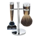 Gentleman London Davies Horn Razor & Shaving Brush Std Brn
