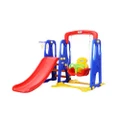 Kids Play Kids 3-in-1 Slide Swing with Basketball Hoop