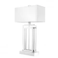 Vandenberg Table Lamp Arlington Crystal Nickel w/Wht Shade