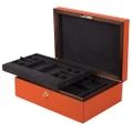 Giobagnara Jewellery Box In Walnut Wood & Leather