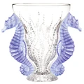 Lalique Poseidon Blue Lavender Vase