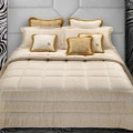 Roberto Cavalli Cocco Quilted Bedspread Gold 270x260cm
