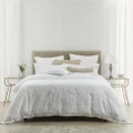 Private Collection Parisi White Quilt Cover Set Queen 3pce