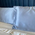 Silk Magnolia Pure Silk Pillowcase Ocean Blue 50x70cm
