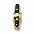 Single RCA Wall Plate Coupler, Yellow Indicator (Gold Plated)