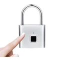 Keyless Smart Fingerprint Padlock - Rechargeable (Silver)
