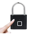 Keyless Smart Fingerprint Padlock - Rechargeable (Black)
