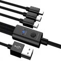 1.2m USB 3-in-1 Charging Cable with Timer Function (USB-C, Lightning & Micro)