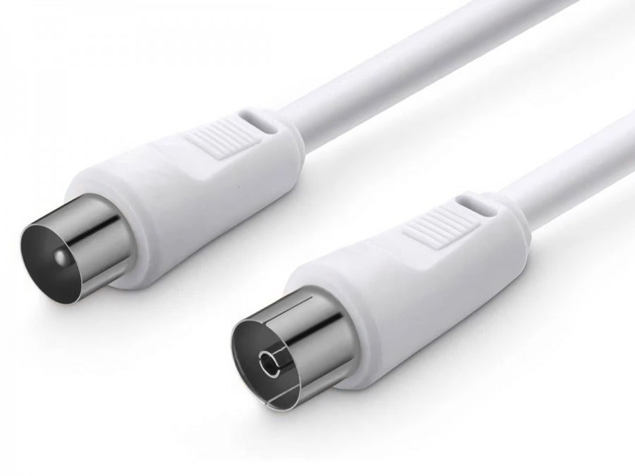 3m White TV Antenna Flylead (Male to Female)