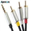 2m Avencore Crystal Series 4-Pole TRRS 3.5mm to 3RCA Composite AV Cable