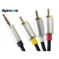 2m Avencore Crystal Series 4-Pole TRRS 3.5mm to 3RCA Composite AV Cable