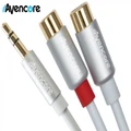 20cm Avencore Crystal Series Stereo 3.5mm to 2 RCA Cable (Male to Female)