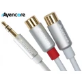 20cm Avencore Crystal Series Stereo 3.5mm to 2 RCA Cable (Male to Female)