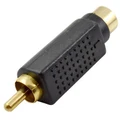 Composite Video (Male) S-Video (Female) Gold Plated Adapter
