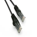 0.3m Ultra-Thin CAT6 RJ45 Ethernet Cable (Black, LSZH Compliant)