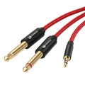5m Avencore Crystal Series 3.5mm Stereo to 6.5mm Dual Mono Audio Cable