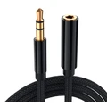 1.8m Slim-fit Stereo Audio 3.5mm AUX Extension Cable (Male to Female)