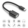 Premium Aluminium 10cm Micro-USB OTG Cable (USB 2.0 On-The-Go Cable)