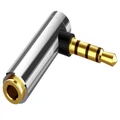 3.5mm 4-Pole TRRS Right-Angle Adapter (Male to Female)