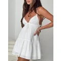 Nicoletta Mini Dress White