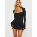 Dalzine Long Sleeve Mini Dress Black
