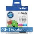 Brother LC-432XL3PKS CMY Colour Pack Genuine - 1,500 Pages (LC-432XL3PKS)