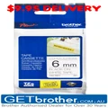Brother 6mm Black on White Tape Genuine - 8 meters (TZe-S211)