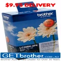 Brother LC-39BK Black Ink Cartridge Genuine - Twin pack 300 pages each (LC-39BK2PK)