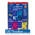 Brother LC-57CL3PK Cyan, Magenta & Yellow Colour Pack Genuine - 400 pages each (LC-57CL3PK)