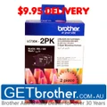 Brother LC-73BK Black Ink Cartridge Genuine Twin Pack - 600 pages each (LC-73BK2PK)