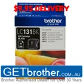 Brother LC-131 Black Ink Cart Genuine - up to 300 pages (LC-131BK)