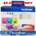 Brother LC-133 CMY Colour Pack Genuine - up to 600 pages per colour (LC-133CL3PK)