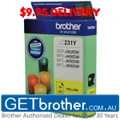 Brother LC-231 Yellow Ink Cartridge Genuine - Up to 260 pages (LC-231YS)
