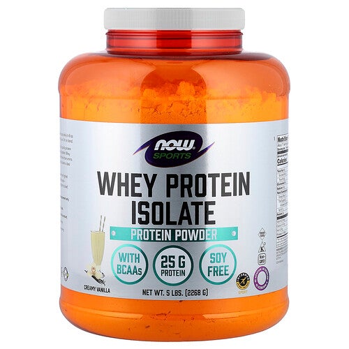 NOW Foods, Sports, Whey Protein Isolate, Creamy Vanilla, 5 lbs. (2,268 g)